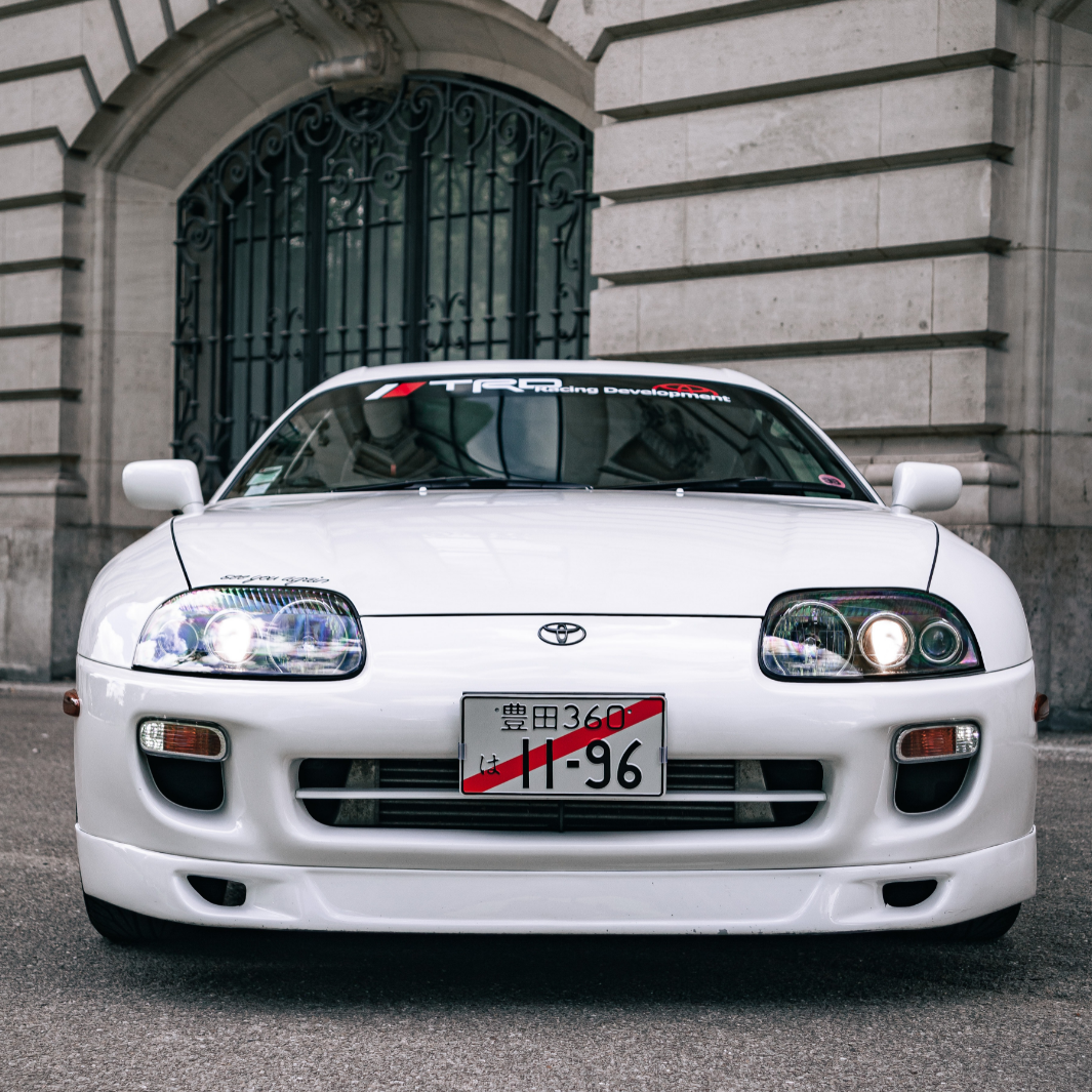 Custom Japanese license plate front on supra